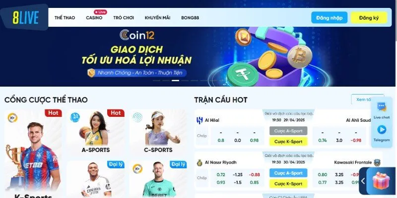 8LIVE - Trải nghiệm cá cược trực tuyến hấp dẫn năm 2026 3 Tốc độ giao dịch nhanh chóng